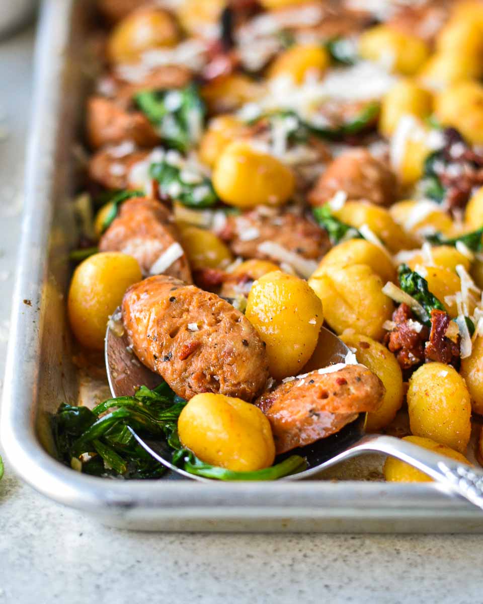 Sausage and Gnocchi Sheet Pan Dinner