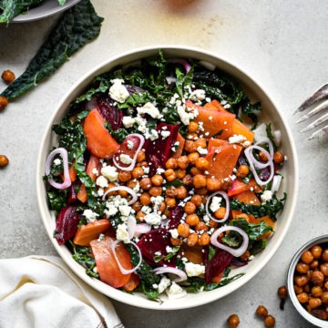 Roasted Beet and Kale Salad