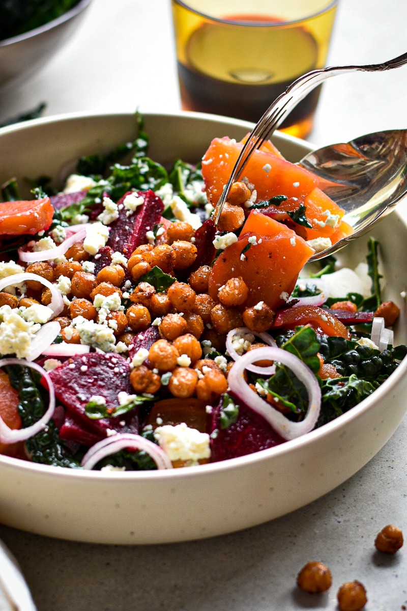 Roasted Beet and Kale Salad