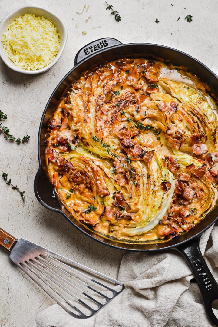 Bacon and White Cabbage Gratin