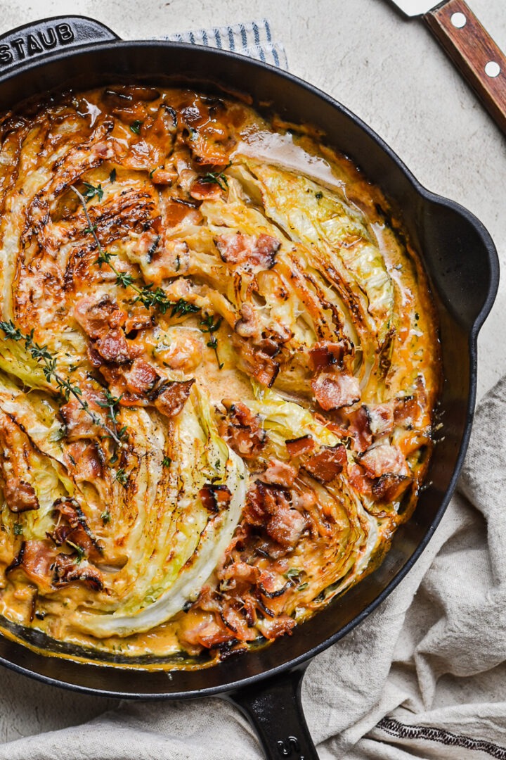 Bacon and White Cabbage Gratin